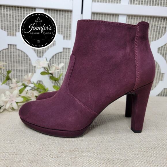 Rockport NEW Women's Seven To 7 Windsor Wine Ally Suede Heeled Bootie Size 9 - Picture 5 of 16
